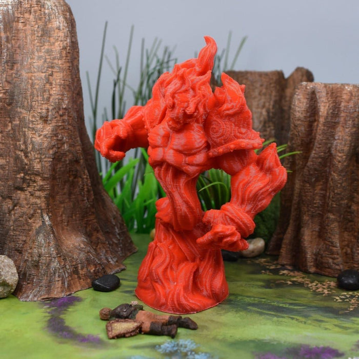 Miniature dnd figures Fire Elemental Monster 3D printed for tabletop wargames and miniatures-Miniature-Duncan Shadow- GriffonCo Shoppe