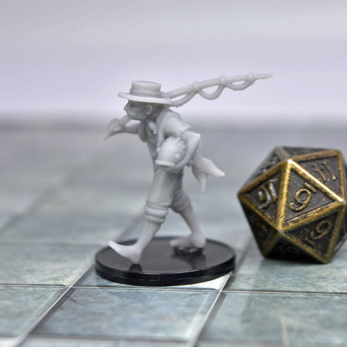 Miniature dnd figures Fisherman 3D printed for tabletop wargames and miniatures-Miniature-Vae Victis- GriffonCo Shoppe
