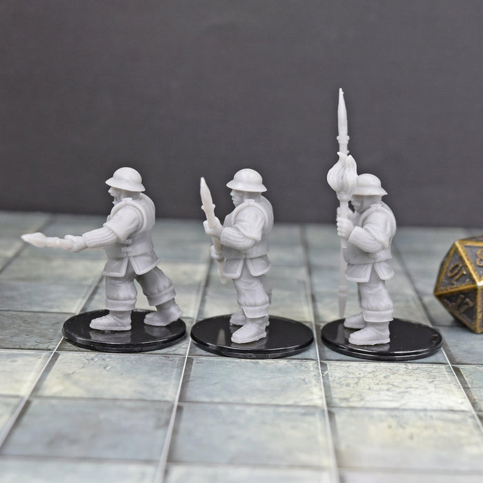 Miniature dnd figures Guard - Spears 3D printed for tabletop wargames and miniatures-Miniature-Duncan Shadow- GriffonCo Shoppe