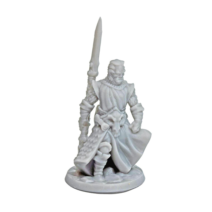 Miniature dnd figures Half Orc Male with Spear 3D printed for tabletop wargames and miniatures-Miniature-Arbiter- GriffonCo Shoppe