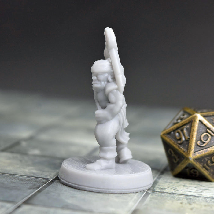Miniature dnd figures Half-Orc Pirate 3D printed for tabletop wargames and miniatures-Miniature-Brite Minis- GriffonCo Shoppe