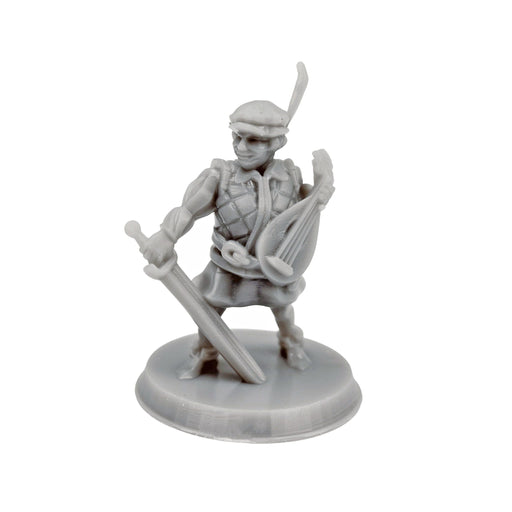 Miniature dnd figures Human Bard 3D printed for tabletop wargames and miniatures-Miniature-Brite Minis- GriffonCo Shoppe