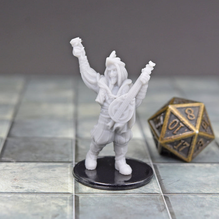 Miniature dnd figures Human with Lute 3D printed for tabletop wargames and miniatures-Miniature-Vae Victis- GriffonCo Shoppe