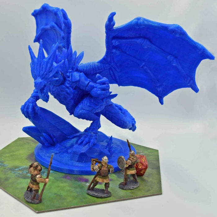 Miniature dnd figures Ice Dragon 3D printed for tabletop wargames and miniatures-Miniature-Lost Adventures- GriffonCo Shoppe