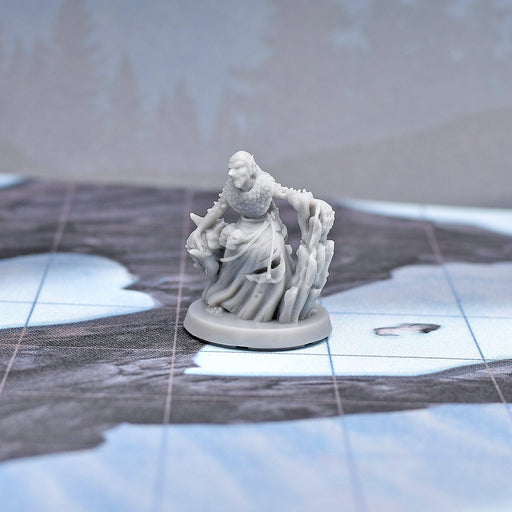 Miniature dnd figures Ice Witch Hag Crone 3D printed for tabletop wargames and miniatures-Miniature-EC3D- GriffonCo Shoppe