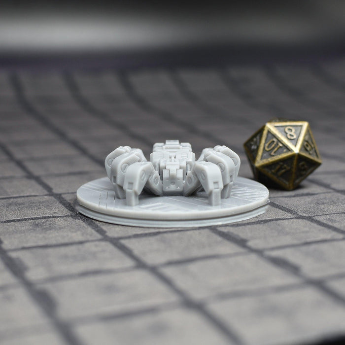 Miniature dnd figures Large Mech Spider Bot 3D printed for tabletop wargames and miniatures-Miniature-EC3D- GriffonCo Shoppe
