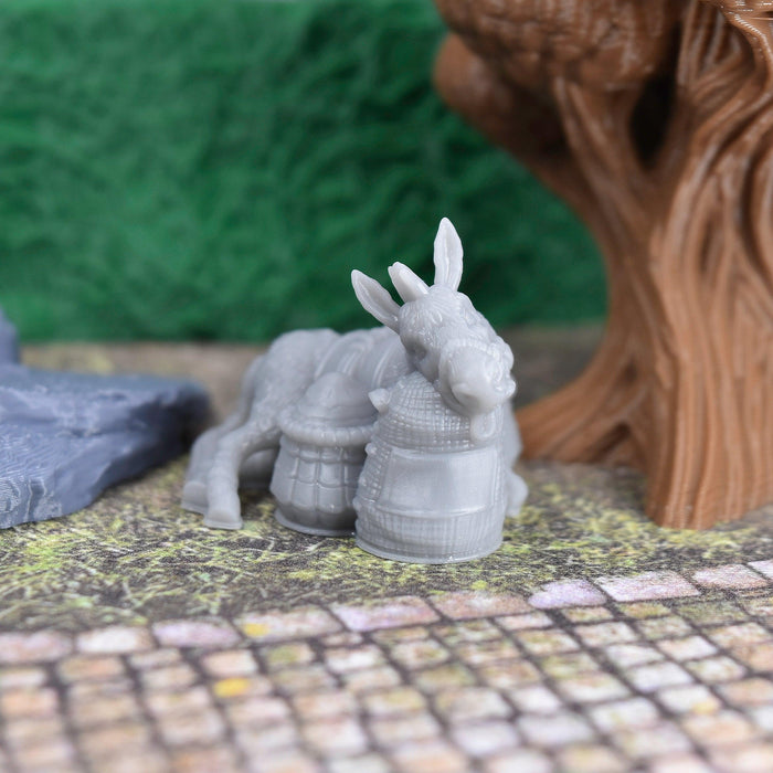 Miniature dnd figures Lazy Donkey 3D printed for tabletop wargames and miniatures-Miniature-EC3D- GriffonCo Shoppe