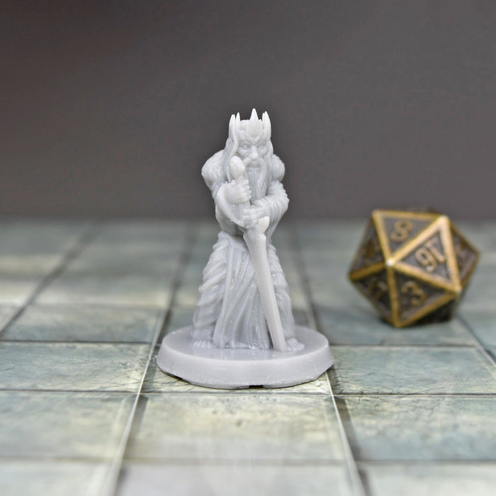 Miniature dnd figures Mad King 3D printed for tabletop wargames and miniatures-Miniature-EC3D- GriffonCo Shoppe