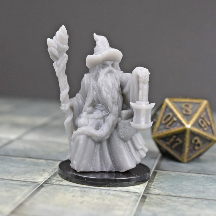 Miniature dnd figures Male Wizard 3D printed for tabletop wargames and miniatures-Miniature-Vae Victis- GriffonCo Shoppe