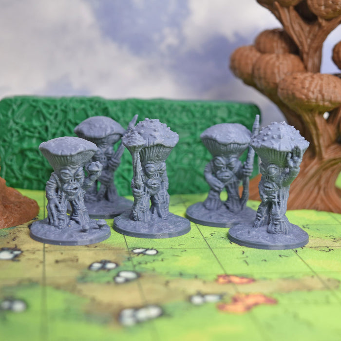 Miniature dnd figures Myconid Army 3D printed for tabletop wargames and miniatures-Miniature-Fat Dragon Games- GriffonCo Shoppe