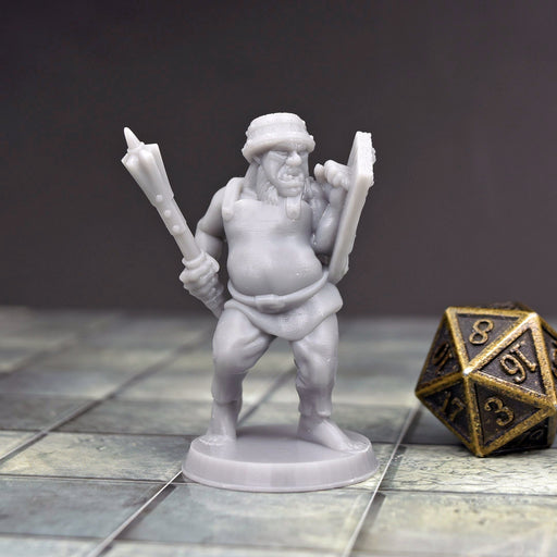 Miniature dnd figures Ogre Buckethead 3D printed for tabletop wargames and miniatures-Miniature-Brite Minis- GriffonCo Shoppe