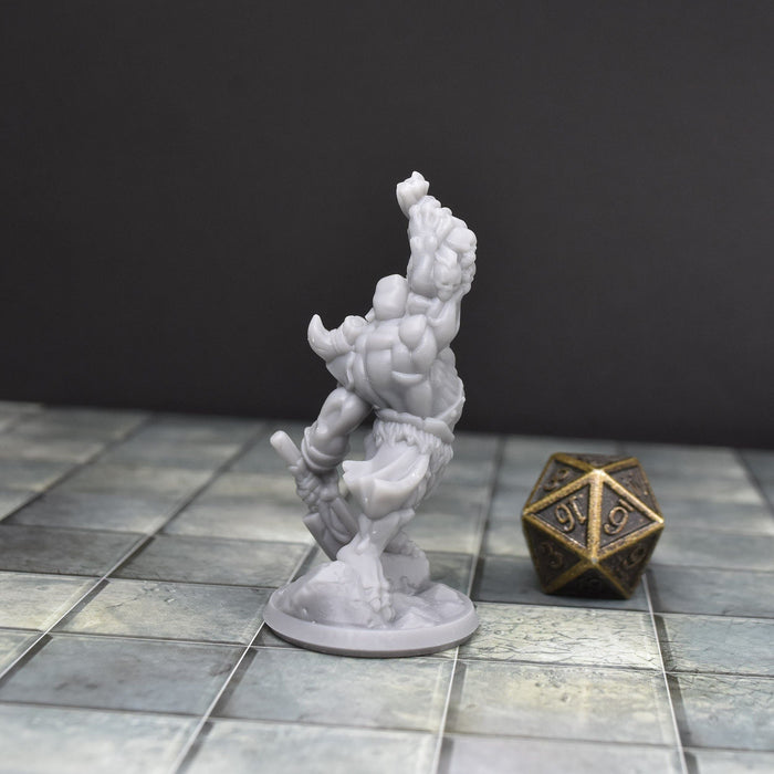 Miniature dnd figures Orc with Skulls 3D printed for tabletop wargames and miniatures-Miniature-Arbiter- GriffonCo Shoppe