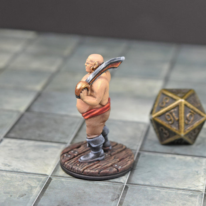 Miniature dnd figures Painted Pirate Strong Man 3D printed for tabletop wargames and miniatures-Miniature-EC3D- GriffonCo Shoppe
