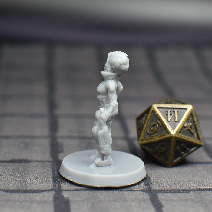 Miniature dnd figures Sci-Fi Female Alien Bounty Hunter 3D printed for tabletop wargames and miniatures-Miniature-EC3D- GriffonCo Shoppe
