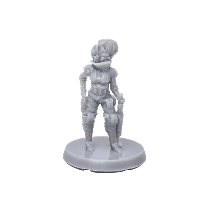Miniature dnd figures Sci-Fi Female Alien Bounty Hunter 3D printed for tabletop wargames and miniatures-Miniature-EC3D- GriffonCo Shoppe