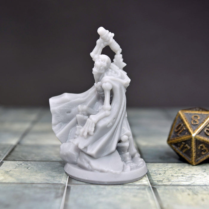 Miniature dnd figures Skeleton Flail Striking 3D printed for tabletop wargames and miniatures-Miniature-Arbiter- GriffonCo Shoppe