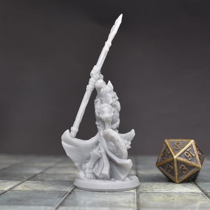 Miniature dnd figures Skeleton Javelin 3D printed for tabletop wargames and miniatures-Miniature-Arbiter- GriffonCo Shoppe