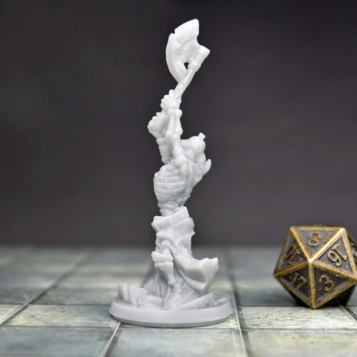 Miniature dnd figures Skeleton Knight with Axe 3D printed for tabletop wargames and miniatures-Miniature-Arbiter- GriffonCo Shoppe