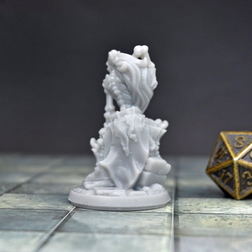 Miniature dnd figures Skeleton Scythe Rock 3D printed for tabletop wargames and miniatures-Miniature-Arbiter- GriffonCo Shoppe