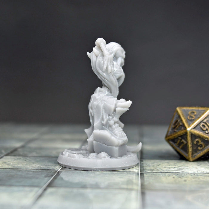 Miniature dnd figures Skeleton Scythe Rock 3D printed for tabletop wargames and miniatures-Miniature-Arbiter- GriffonCo Shoppe