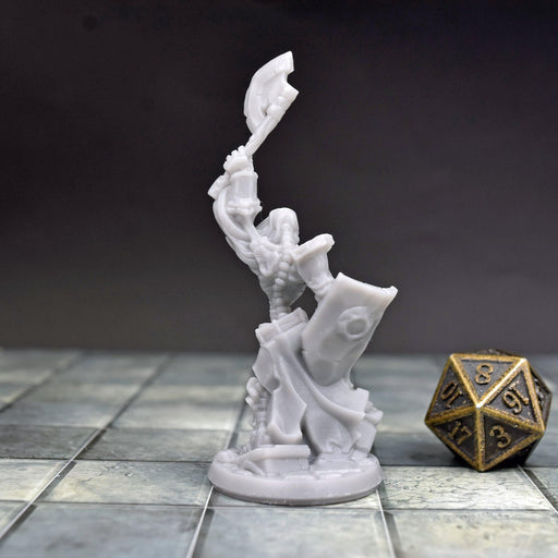 Miniature dnd figures Skeleton Swinging Axe 3D printed for tabletop wargames and miniatures-Miniature-Arbiter- GriffonCo Shoppe