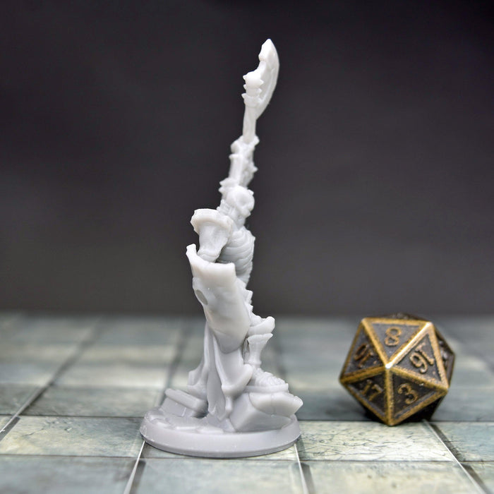 Miniature dnd figures Skeleton Swinging Axe 3D printed for tabletop wargames and miniatures-Miniature-Arbiter- GriffonCo Shoppe