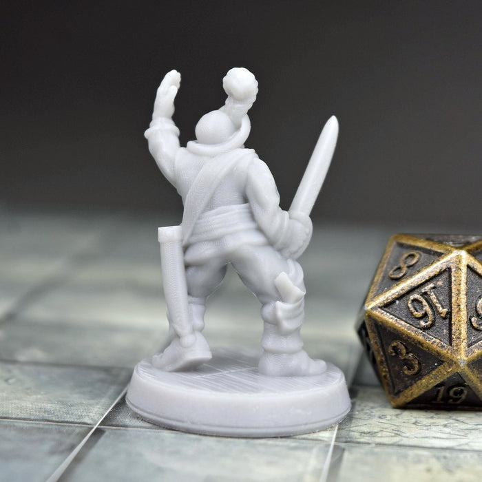 Miniature dnd figures Sword Fighting Pirate 3D printed for tabletop wargames and miniatures-Miniature-Brite Minis- GriffonCo Shoppe