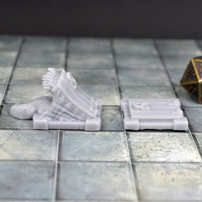Miniature dnd figures Trapdoor Mimic Set 3D printed for tabletop wargames and miniatures-Miniature-Korte- GriffonCo Shoppe
