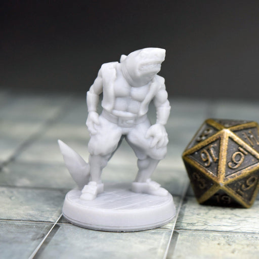 Miniature dnd figures Wereshark 3D printed for tabletop wargames and miniatures-Miniature-Brite Minis- GriffonCo Shoppe