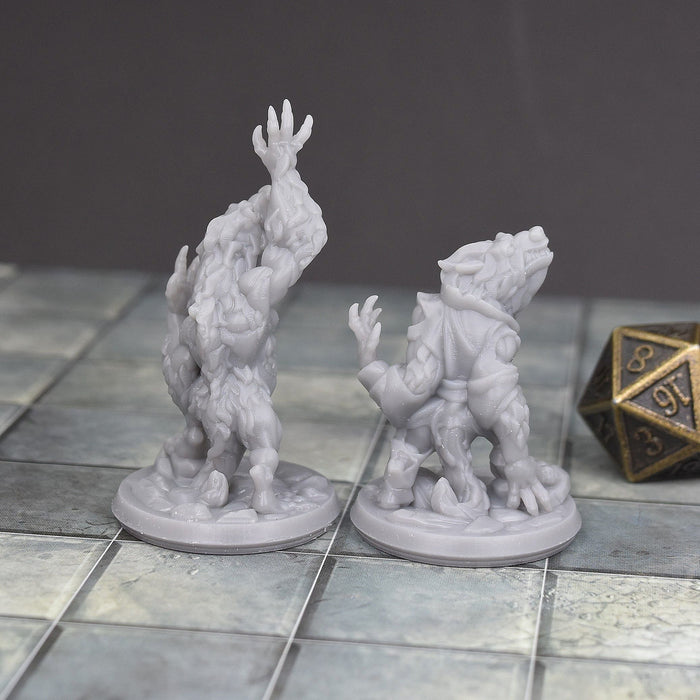 Miniature dnd figures Werewolves 3D printed for tabletop wargames and miniatures-Miniature-Arbiter- GriffonCo Shoppe