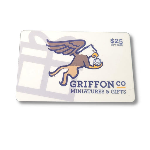Physical $25 Gift Card for GriffonCo Miniatures an Gifts | Dungeons and Dragons Gift Card-Gift Cards-GriffonCo Minis- GriffonCo Shoppe