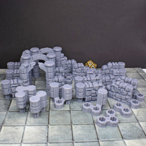 Tabletop Wargaming Terrain Brick Buildings DungeonSticks Addons modular dnd accessories set -DungeonSticks-EC3D- GriffonCo Shoppe