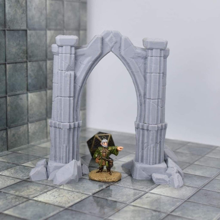 Tabletop wargaming terrain Archway Ruins for dnd accessories-Scatter Terrain-Lost Adventures- GriffonCo Shoppe