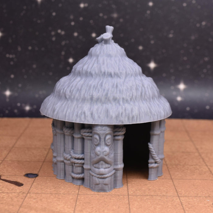Tabletop wargaming terrain Bamboo Hut - Small for dnd accessories-Scatter Terrain-EC3D- GriffonCo Shoppe