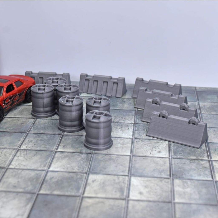 Tabletop wargaming terrain Barrels & Barricades Set for dnd-Scatter Terrain-Hayland Terrain- GriffonCo Shoppe