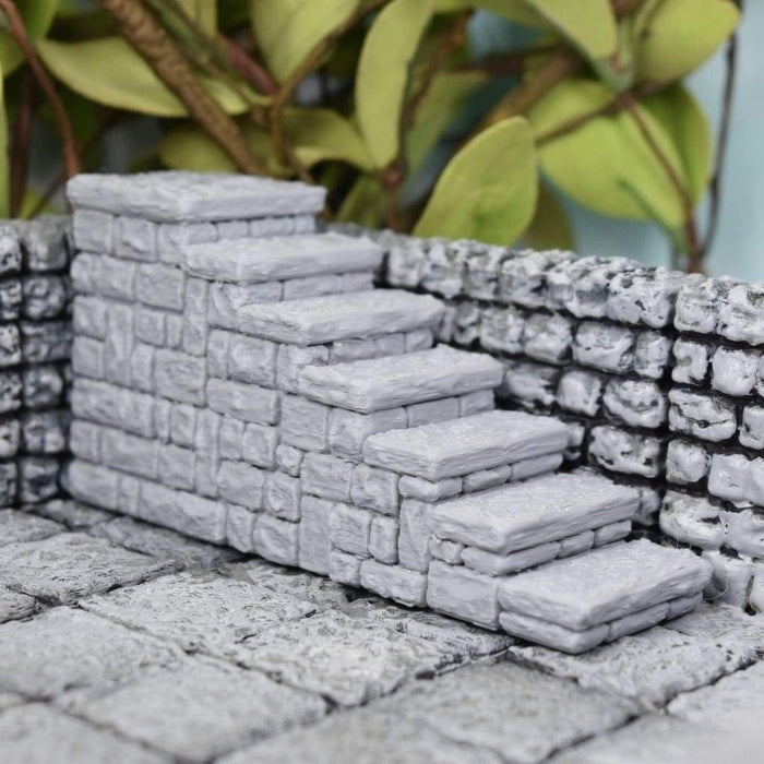 Tabletop wargaming terrain Brick Stairs for dnd accessories-Scatter Terrain-Fat Dragon Games- GriffonCo Shoppe