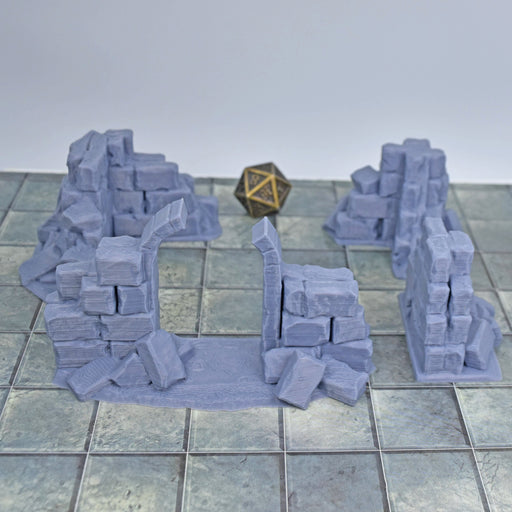Tabletop wargaming terrain Building Ruins for dnd accessories-Scatter Terrain-Dark Realms- GriffonCo Shoppe