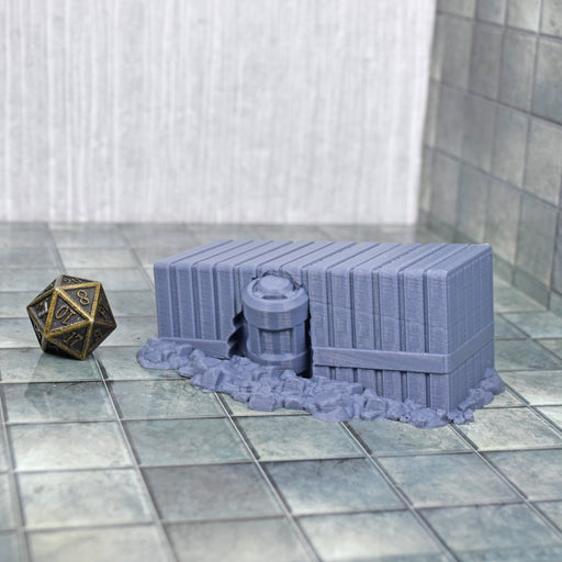 Tabletop wargaming terrain Cargo Container Ruins for dnd accessories-Scatter Terrain-Hayland Terrain- GriffonCo Shoppe