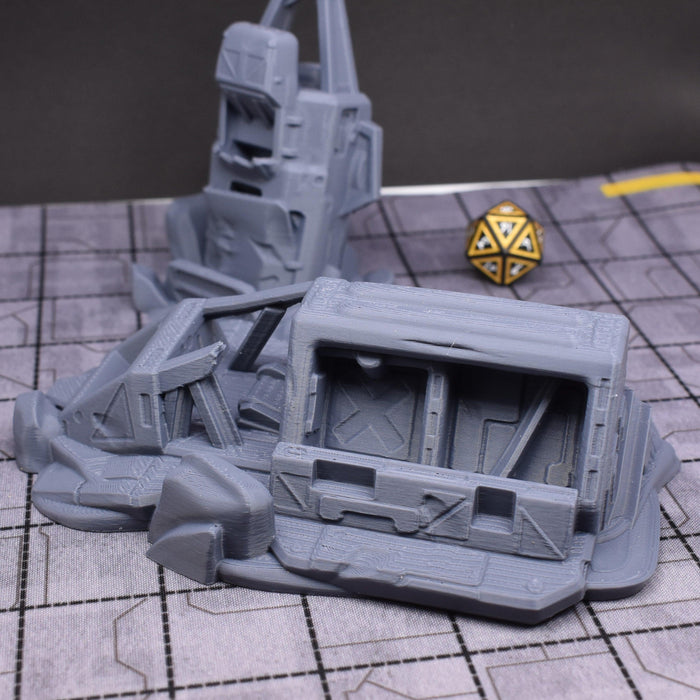 Tabletop wargaming terrain Crashed Speeders for dnd accessories-Scatter Terrain-EC3D- GriffonCo Shoppe
