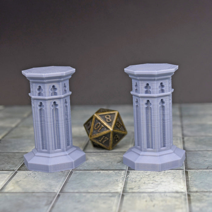 Tabletop wargaming terrain Crypt Pillars for dnd accessories-Scatter Terrain-Fat Dragon Games- GriffonCo Shoppe