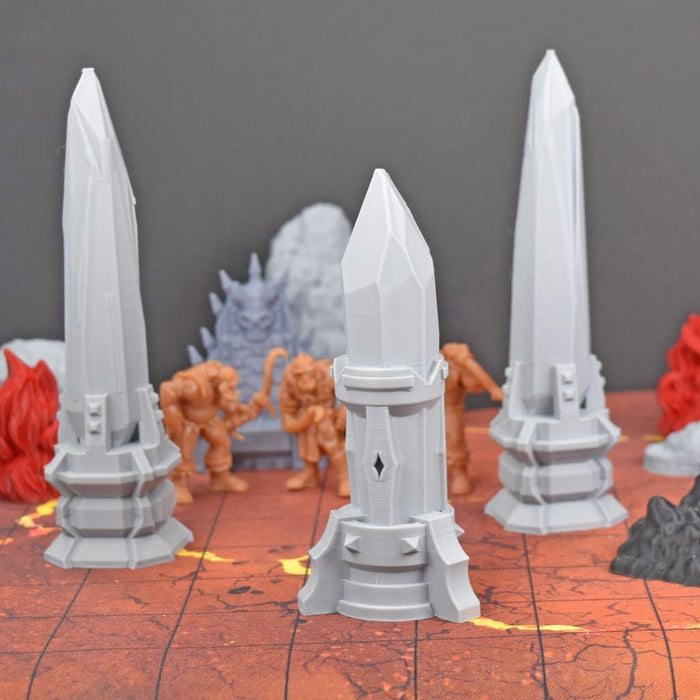 Tabletop wargaming terrain Crystal Obelisks for dnd accessories-Scatter Terrain-EC3D- GriffonCo Shoppe