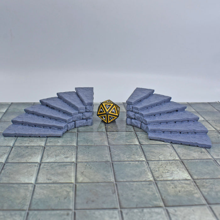 Tabletop wargaming terrain Curved Staircase for dnd accessories-Scatter Terrain-Fat Dragon Games- GriffonCo Shoppe
