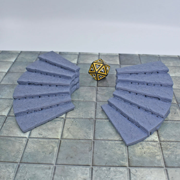 Tabletop wargaming terrain Curved Staircase for dnd accessories-Scatter Terrain-Fat Dragon Games- GriffonCo Shoppe