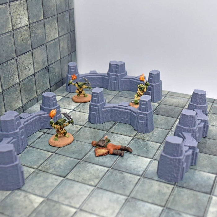Tabletop wargaming terrain Defense Walls for dnd accessories-Scatter Terrain-Hayland Terrain- GriffonCo Shoppe