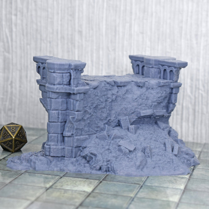 Tabletop wargaming terrain Destroyed Bridge for dnd accessories-Scatter Terrain-Dark Realms- GriffonCo Shoppe