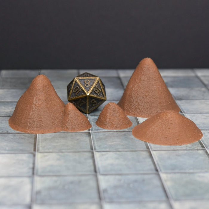 Tabletop wargaming terrain Dirt Piles for dnd accessories-Scatter Terrain-Dark Realms- GriffonCo Shoppe