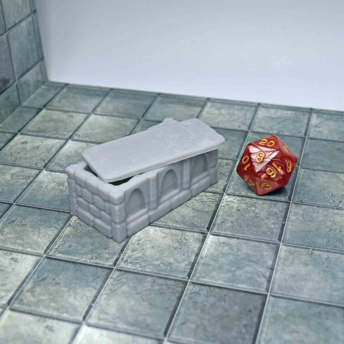 Tabletop wargaming terrain Dwarven Tomb with Lid for dnd accessories-Scatter Terrain-Hayland Terrain- GriffonCo Shoppe