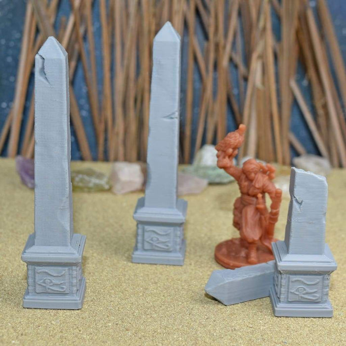 Tabletop wargaming terrain Egyptian Obelisks for dnd accessories-Scatter Terrain-EC3D- GriffonCo Shoppe