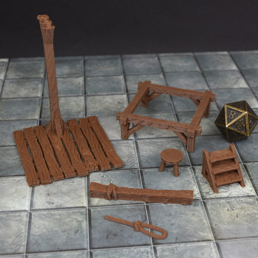 Tabletop wargaming terrain Gallows for dnd accessories-Scatter Terrain-Black Scroll Games- GriffonCo Shoppe