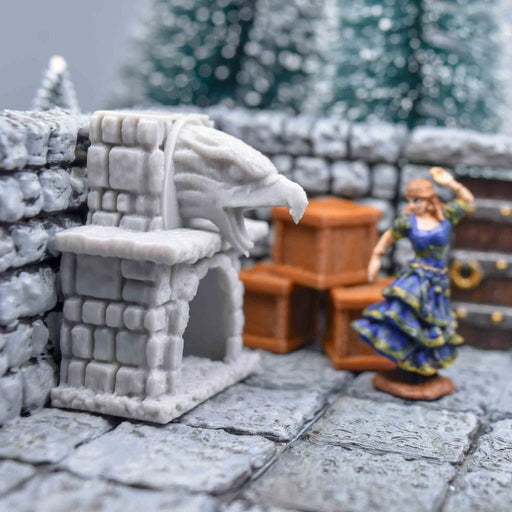 Tabletop wargaming terrain Griffon Mantle Fireplace for dnd-Scatter Terrain-GriffonCo Minis- GriffonCo Shoppe